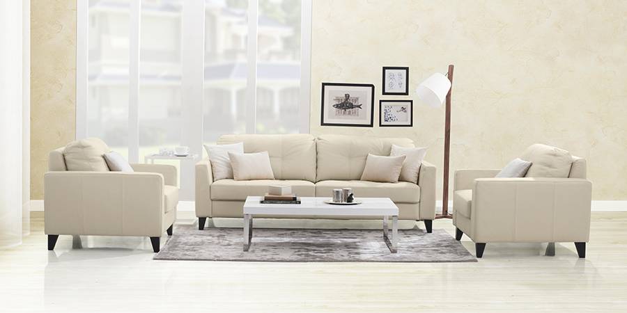 Franco Sofa (Cream Italian Leather)
